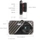 4.0-Inch 24-Hour Rearview Mirror Dash Cam Car DVR Recorder with Dual Lens Loop Recording